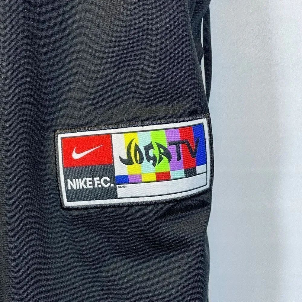 Nike FC Black Sock Cuff Dri-Fit Joga Bonito Trousers Pants Size Medium - Picture 3 of 9